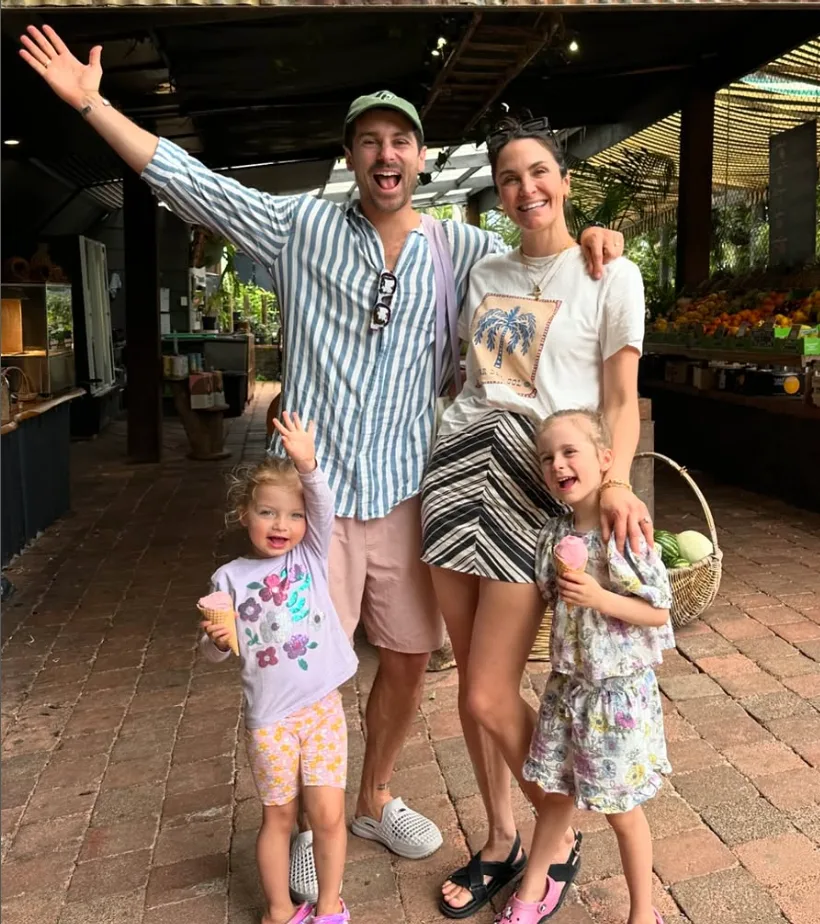 Matty J, Laura Byrne, and their two daughters. 