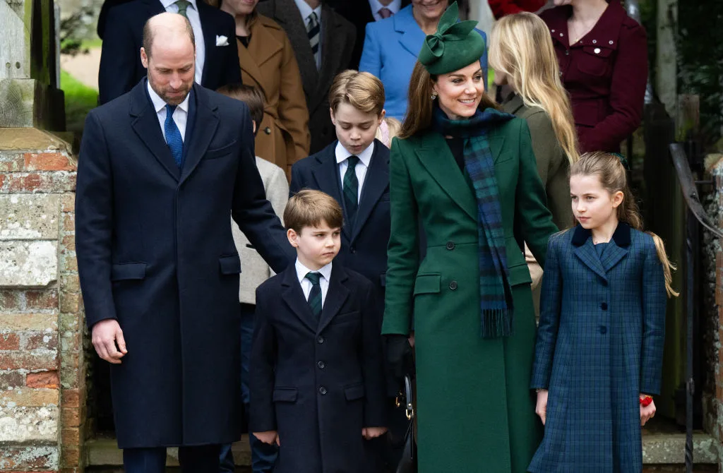William, Kate and kids attend church on Christmas day