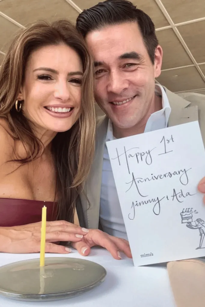 James stewart and ada nicodemou celebrate one-year anniversary at lunch