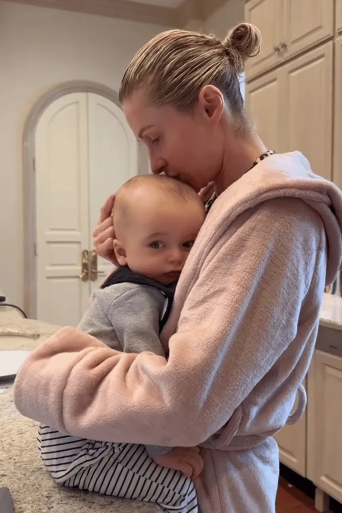 Paris Hilton and her son Phoenix.