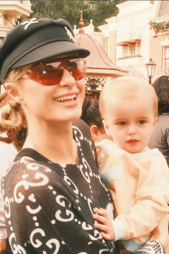 Paris Hilton and her son Phoenix.