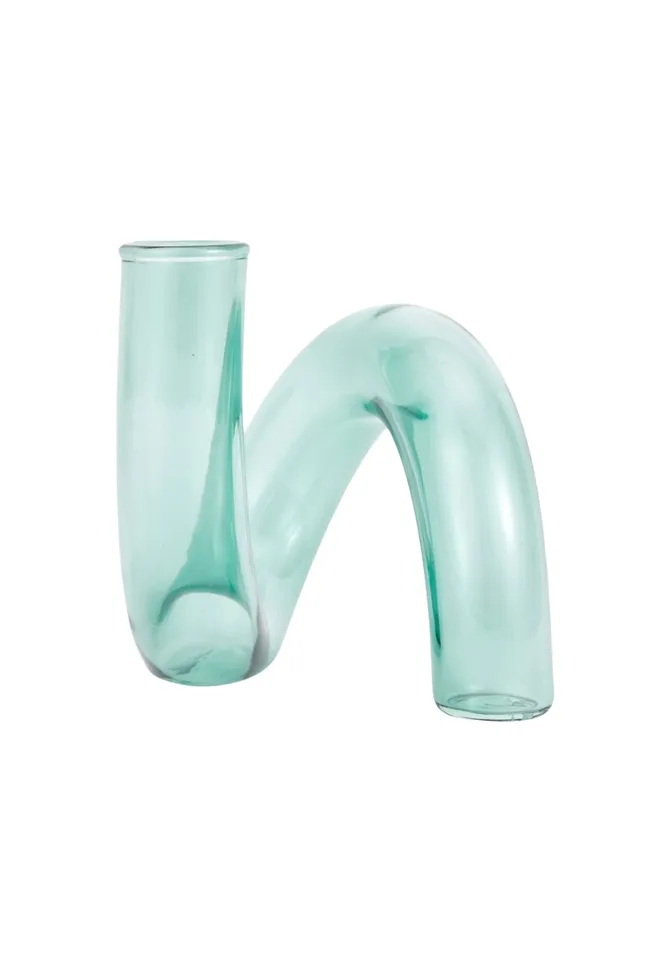 Kmart green glass curved object