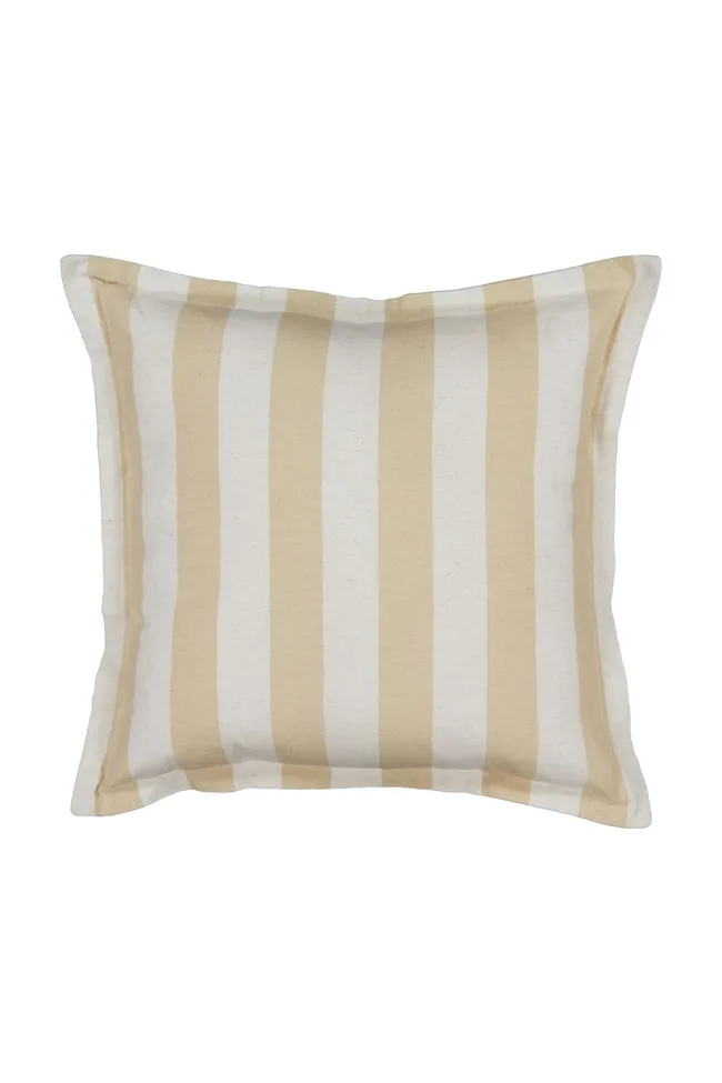 Kmart white and beige stripe cushion