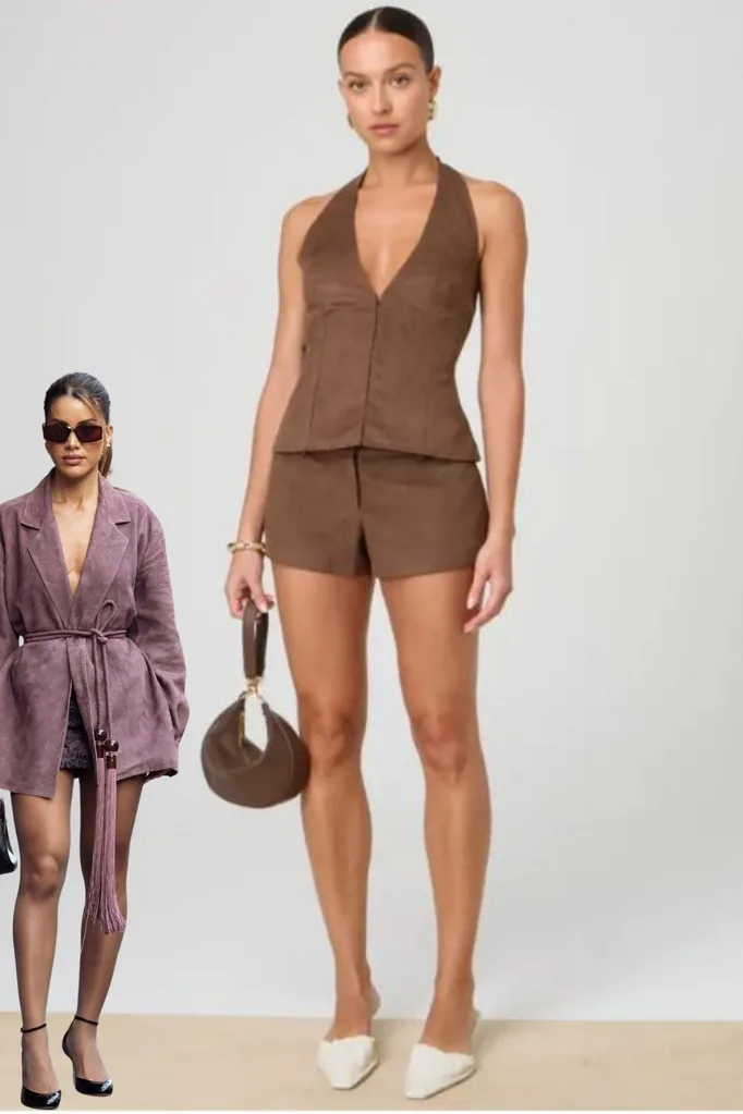 suede shorts