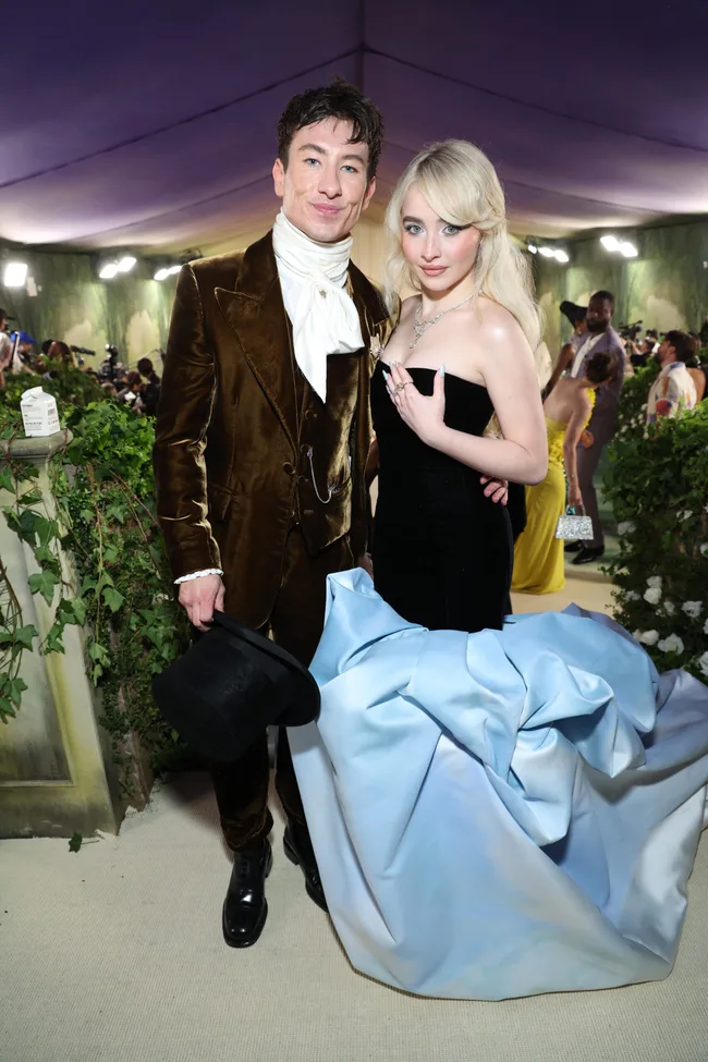 NEW YORK, NEW YORK - MAY 06: (L-R) Barry Keoghan and Sabrina Carpenter attend The 2024 Met Gala Celebrating "Sleeping Beauties: Reawakening Fashion" at The Metropolitan Museum of Art on May 06, 2024 in New York City. ( (Photo by Kevin Mazur/MG24/Getty Images for The Met Museum/Vogue)