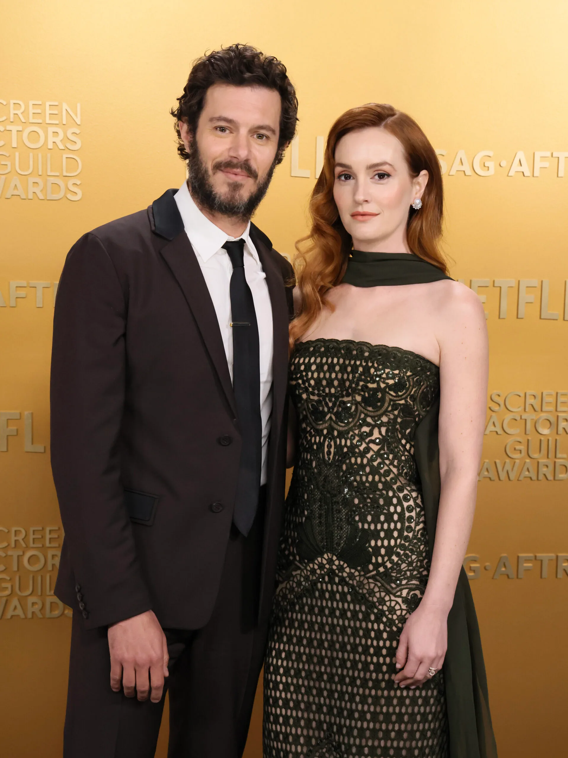 Adam Brody and Leighton Meester attend the 31st annual Screen Actors Guild Awards 