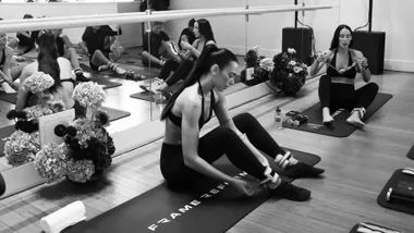 No more slipping during downward dog with these grip socks for pilates and yoga