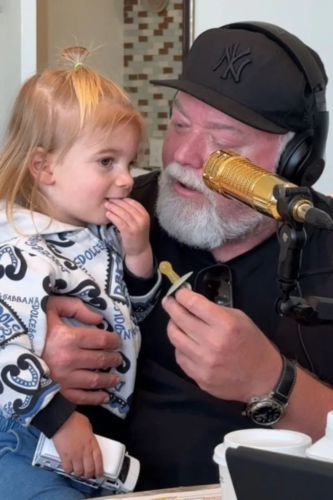 Kyle Sandilands with son Otto