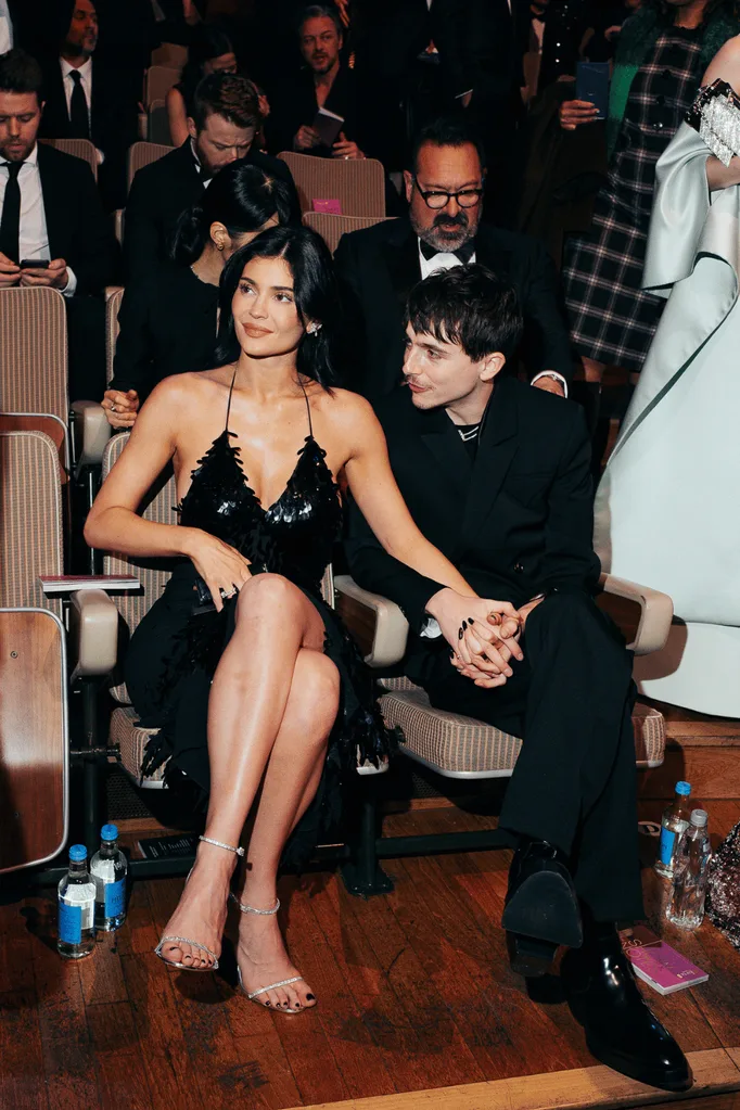 Timothee Chalamet and Kylie Jenner at the 2025 BAFTAS