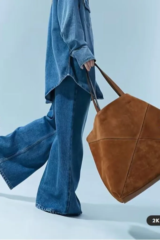 ASOS DESIGN Suede Panelled Oversized Tote