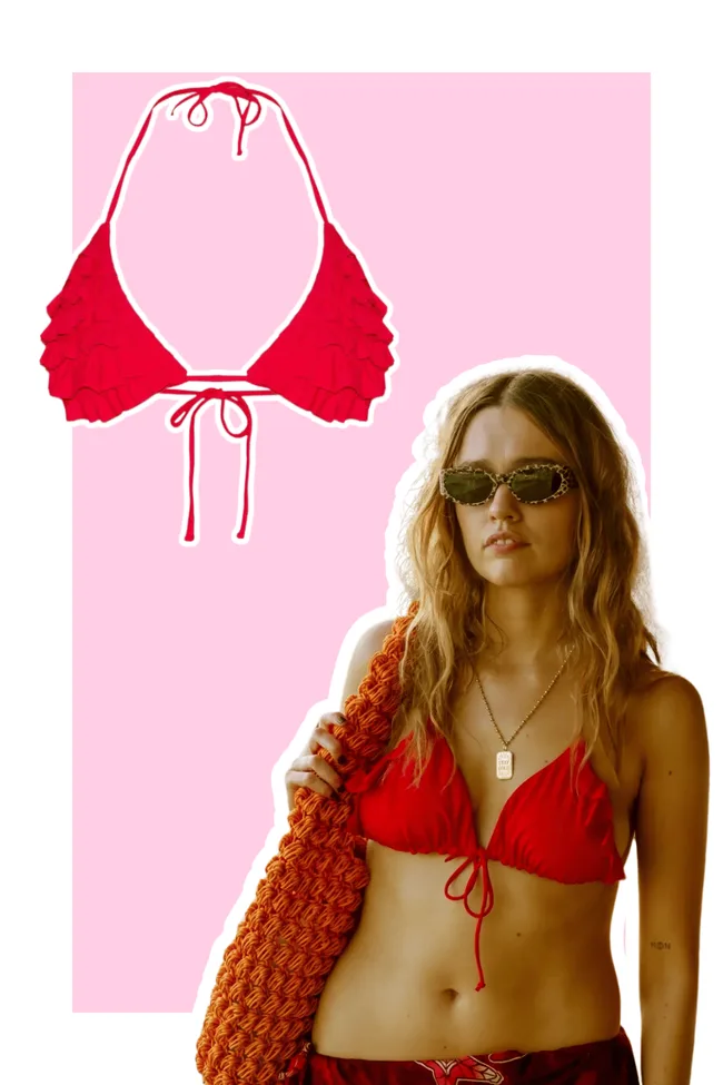 Chelsea The White Lotus Red Bikini Top