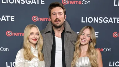 Amanda Seyfried, Brandon Sklenar and Sydney Sweeney promote the upcoming film "The Housemaid"