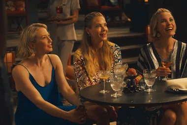 Leslie Bibb, Michelle Monaghan, and Carrie Coon in The White Lotus