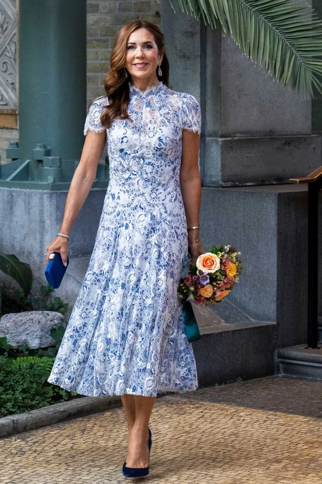 Queen Mary of Denmark wearing Aussie label Moss and Spy