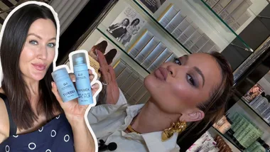 elise wilson rita ora holding haircare products