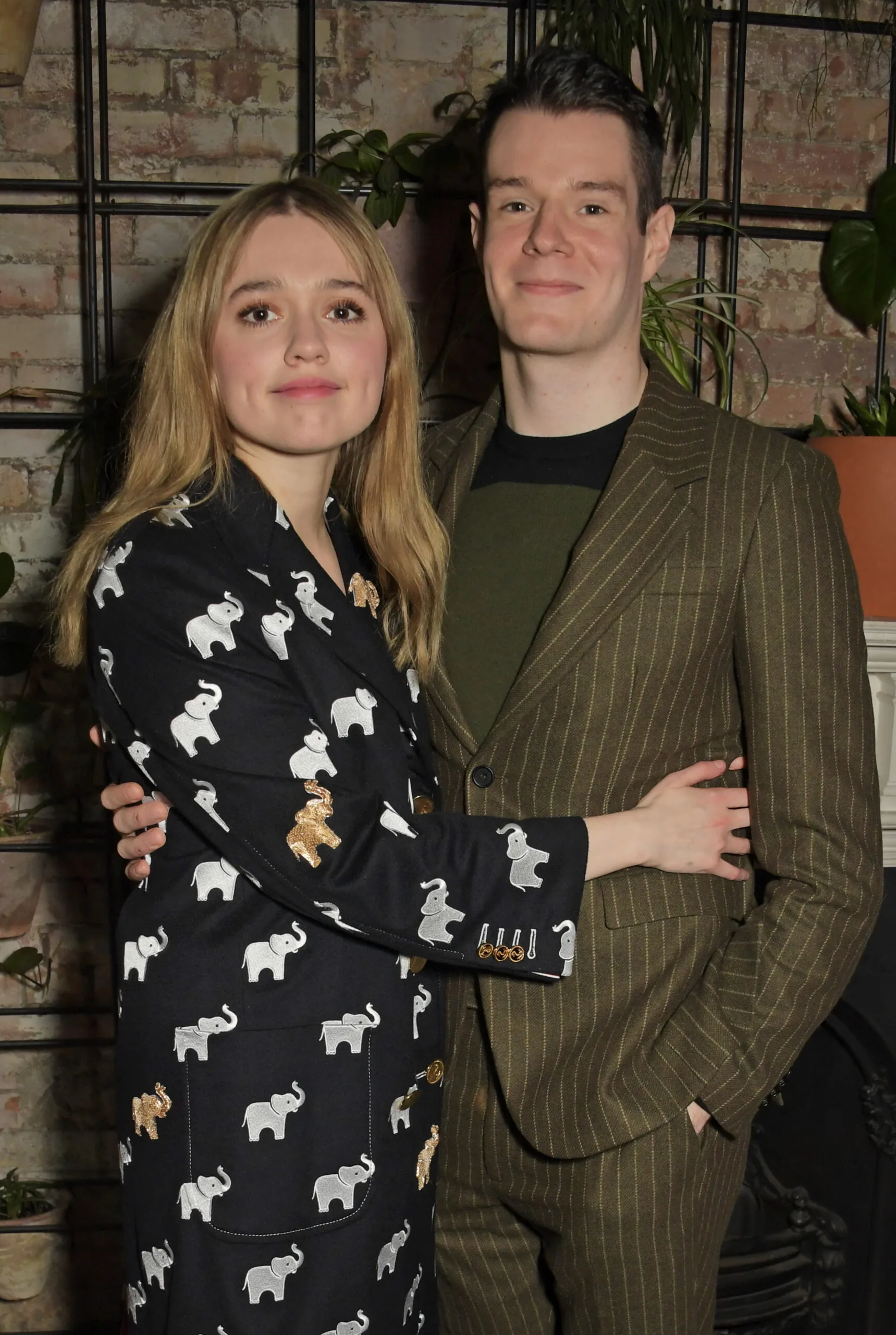LONDON, ENGLAND - JANUARY 23: Aimee Lou Wood and Connor Swindells attend the press night after party for "Uncle Vanya" at Sophie's on January 23, 2020 in London, England. (Photo by David M. Benett/Dave Benett/Getty Images)