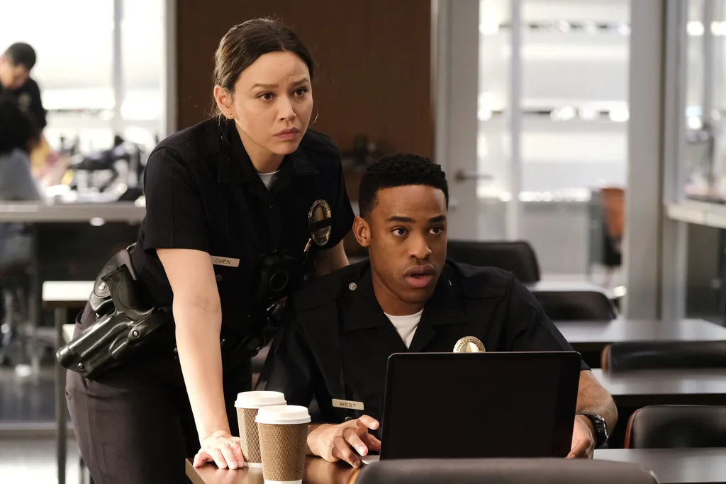 Officers Nolan, Chen and West in The Rookie