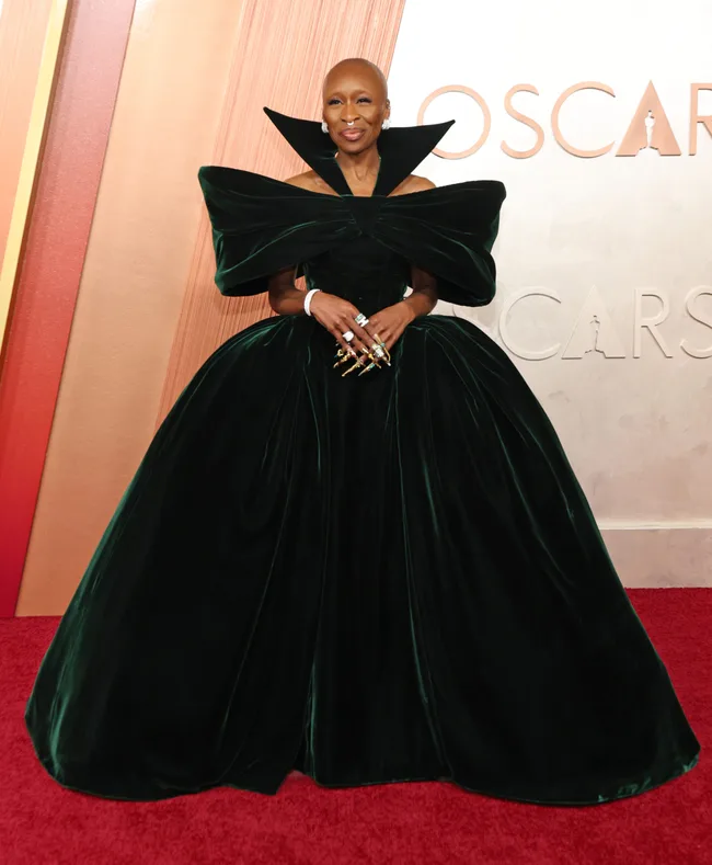 HOLLYWOOD, CALIFORNIA - MARCH 02: Cynthia Erivo attends the 97th Annual Oscars at Dolby Theatre on March 02, 2025 in Hollywood, California.