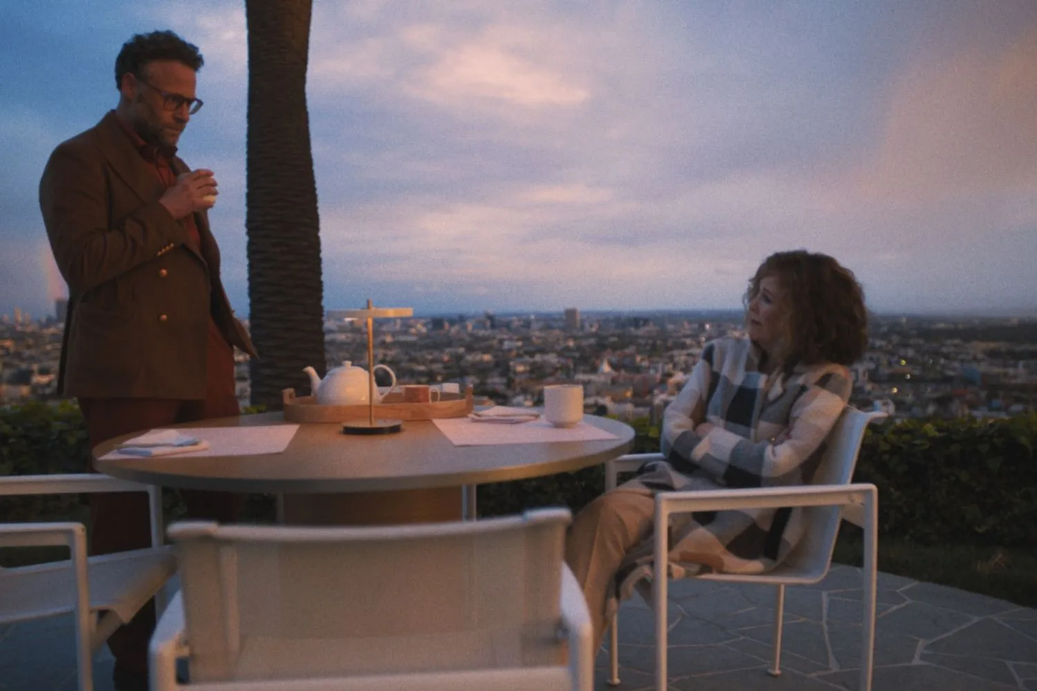 Seth Rogen and Catherine O'Hara in a scene from The Studio