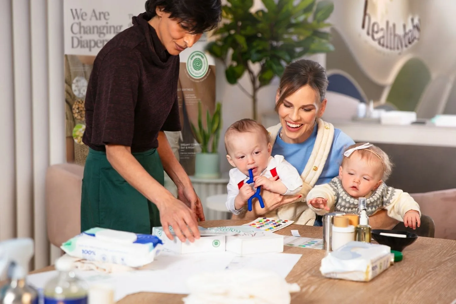 Hilary Swank with her kids