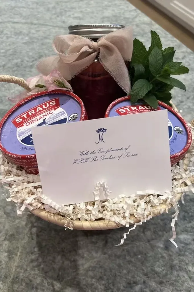Gift basket sent by meghan Markle