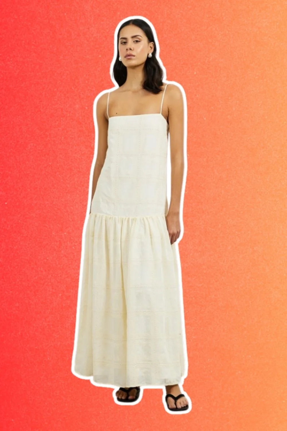 Minima Esenciales Clementine Sheer Skirt Maxi Dress
