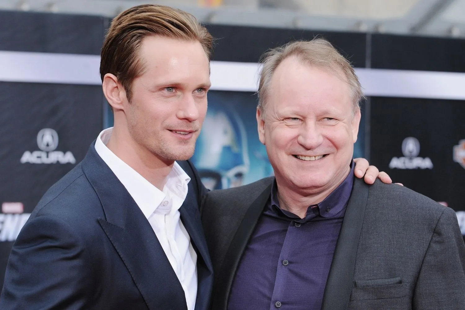 Alexander Skarsgard and father Stellan Skarsgard on the red carpet