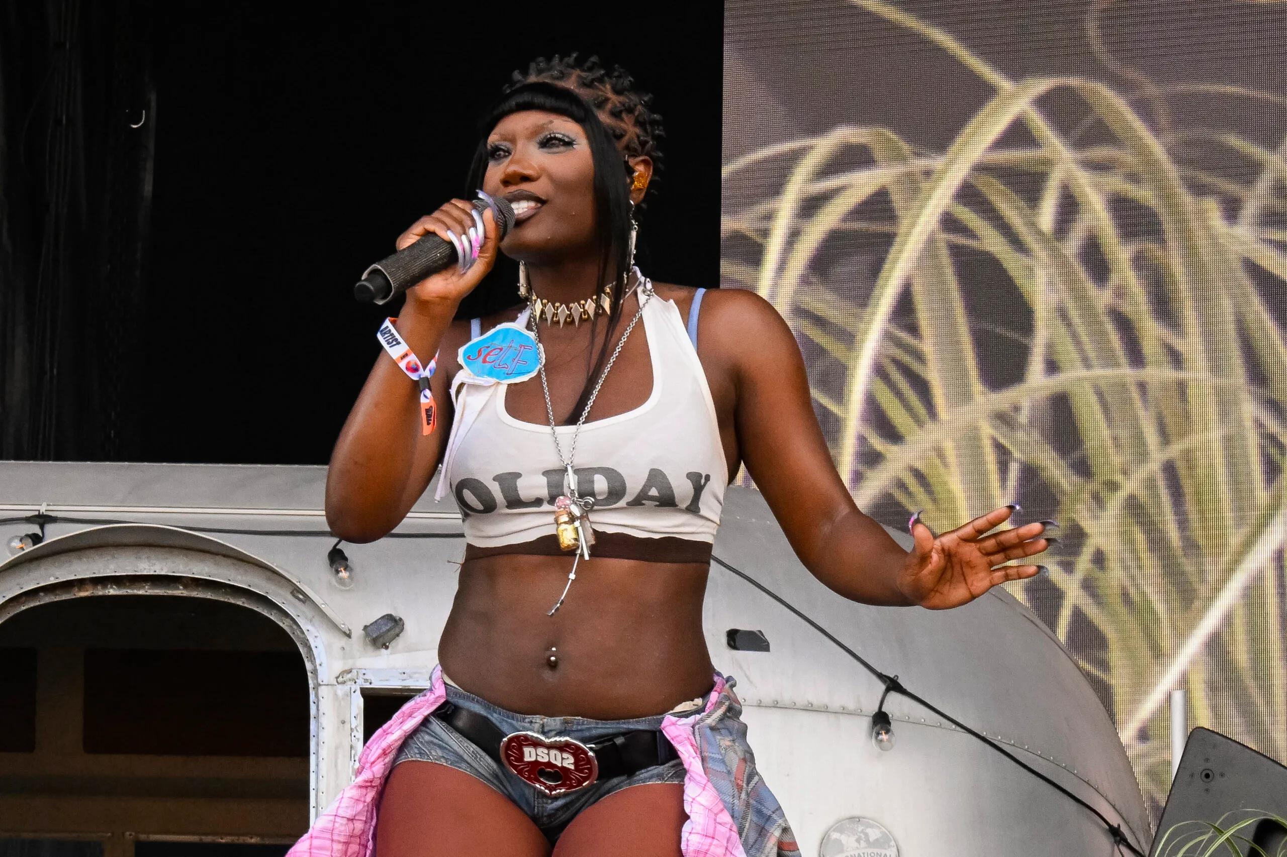 NEW YORK, NEW YORK - JUNE 08: Doechii performs during the 2024 Governors Ball at Flushing Meadows Corona Park on June 08, 2024 in New York City. (Photo by Astrida Valigorsky/Getty Images)