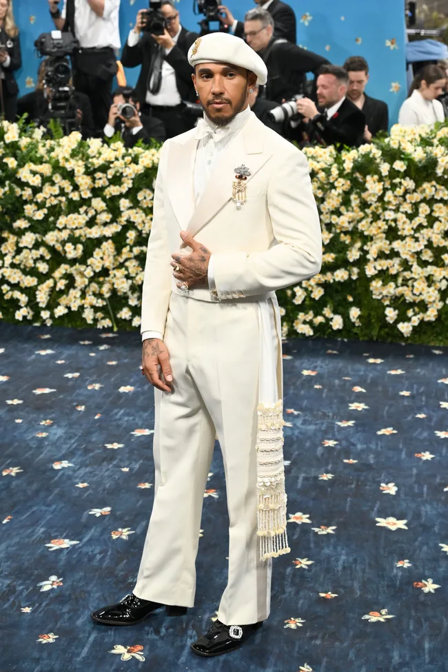 Lewis Hamilton at The 2025 Met Gala Celebrating "Superfine: Tailoring Black Style" held at the Metropolitan Museum of Art on May 05, 2025 in New York, New York.