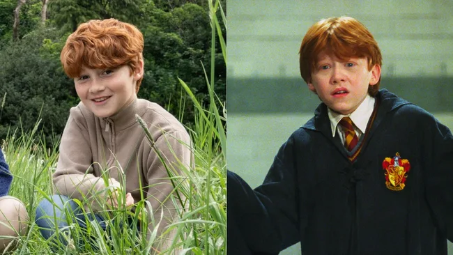 Alastair Stout and rupert grint who were both cast as ron weasley