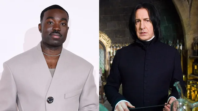 harry potter series actor paapa essiedu pictured with alan rickman who also played snape