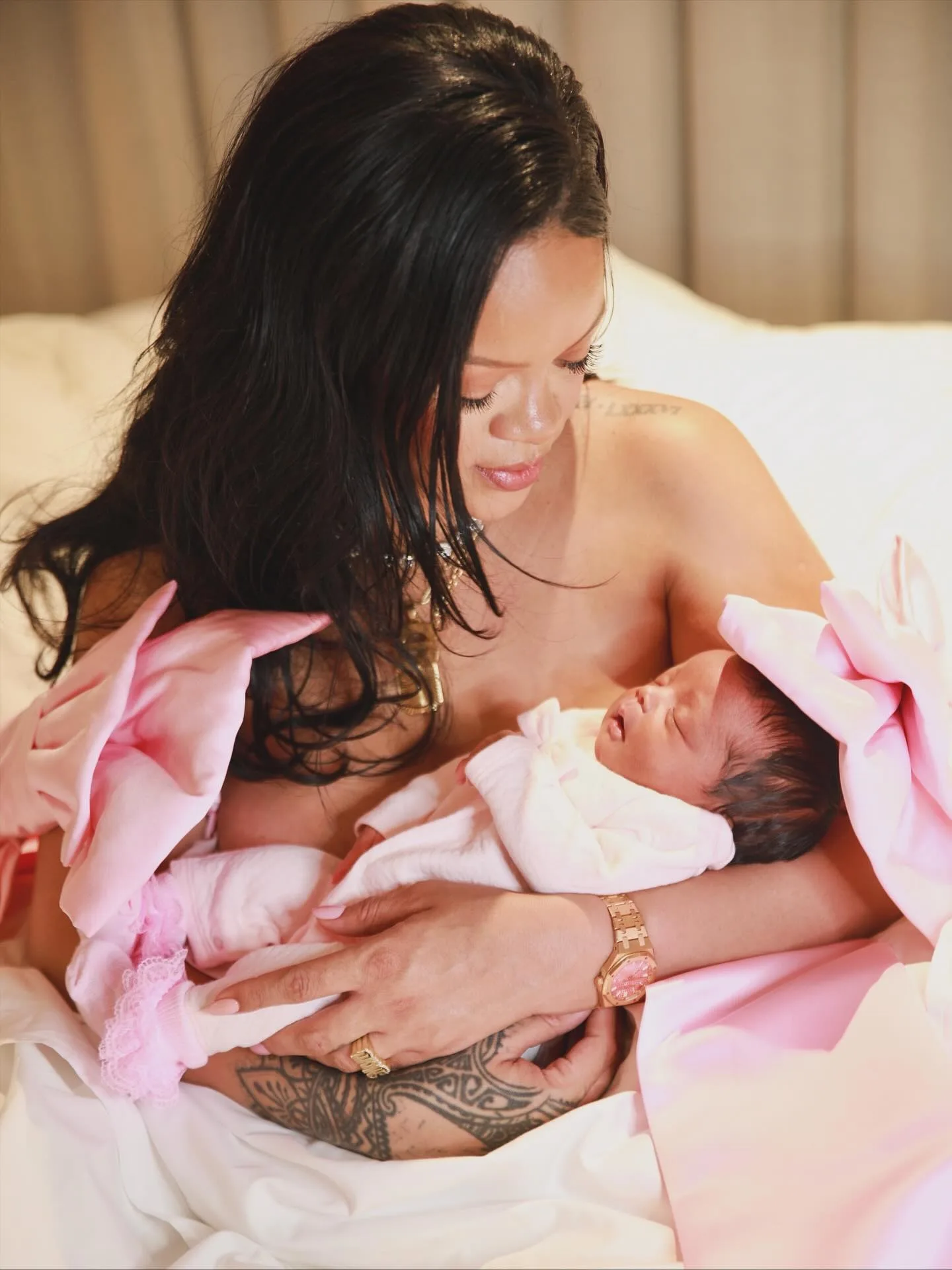 rihanna with baby number three rocki