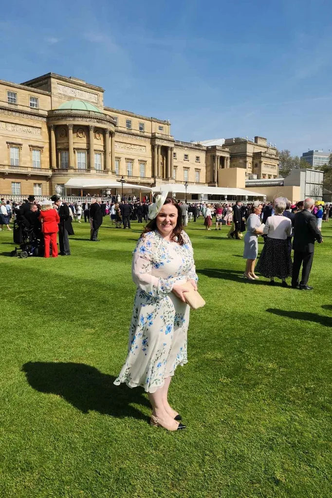 WHO's royal reporter Kylie Walters attends a garden party at Buckingham Palace
