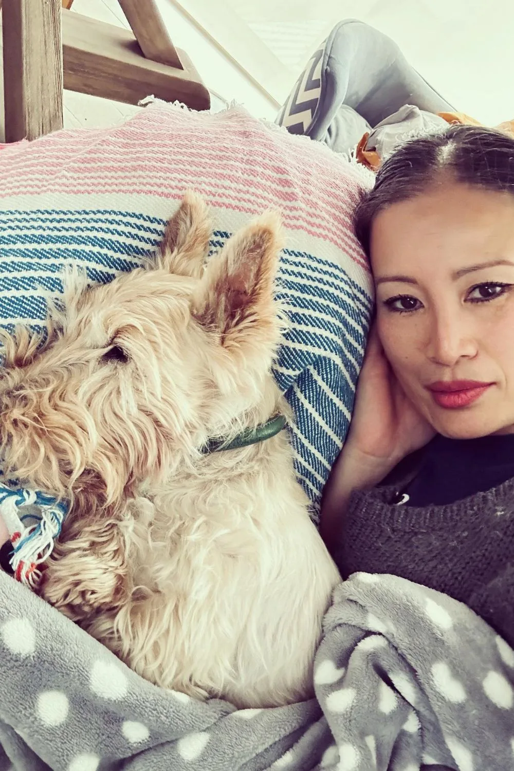 Poh Ling Yeow with her dog