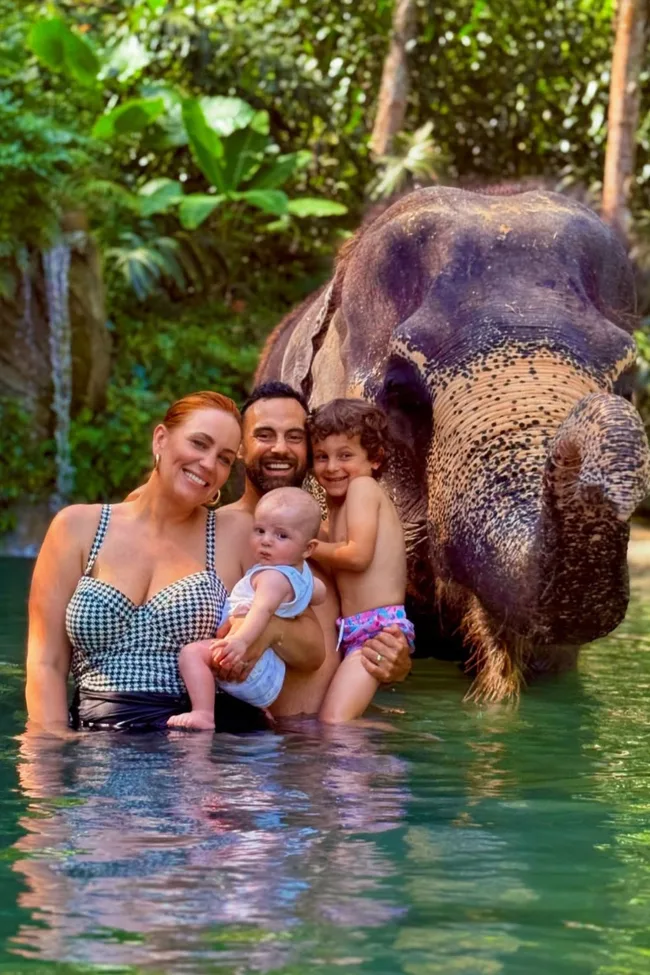 Australian reality tv couple cam and jules with their kids