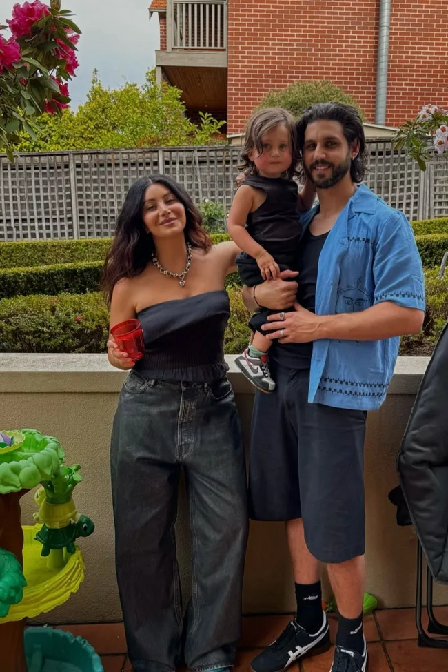 Australian reality tv couple martha and michael from mafs with heir child
