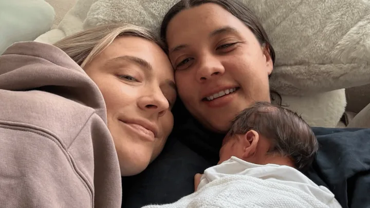 Matildas star Sam Kerr has welcomed her first child