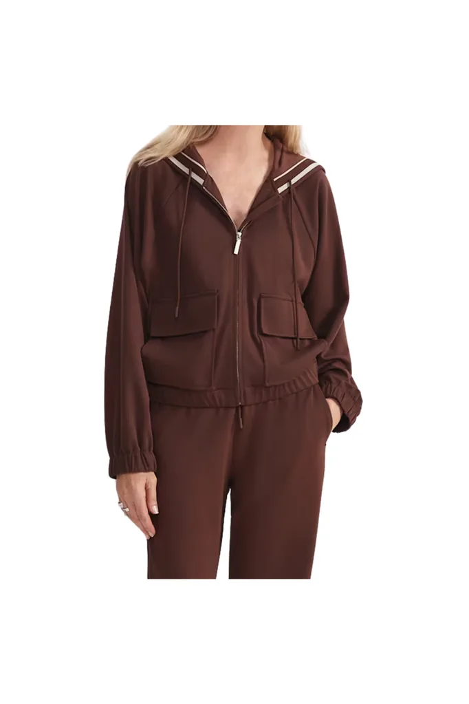 Brown Zip Loungewear Jacket
