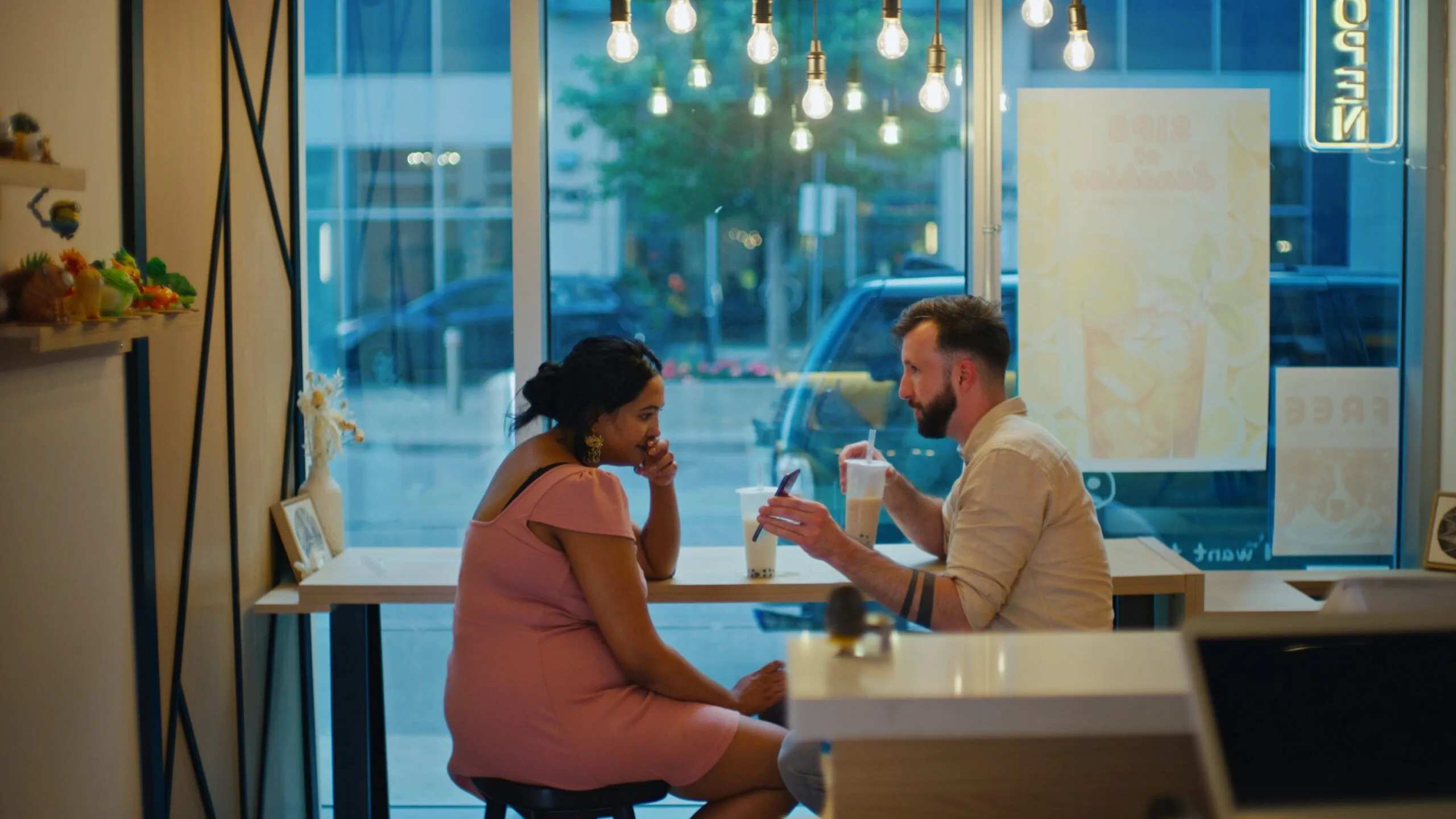 Nesh Pillay and her husband out for a meal