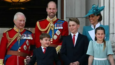 The royal family on the balcony after trooping the colour in 2025