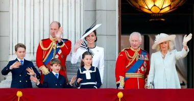 The British royal family on the balcony at Trooping the Colour