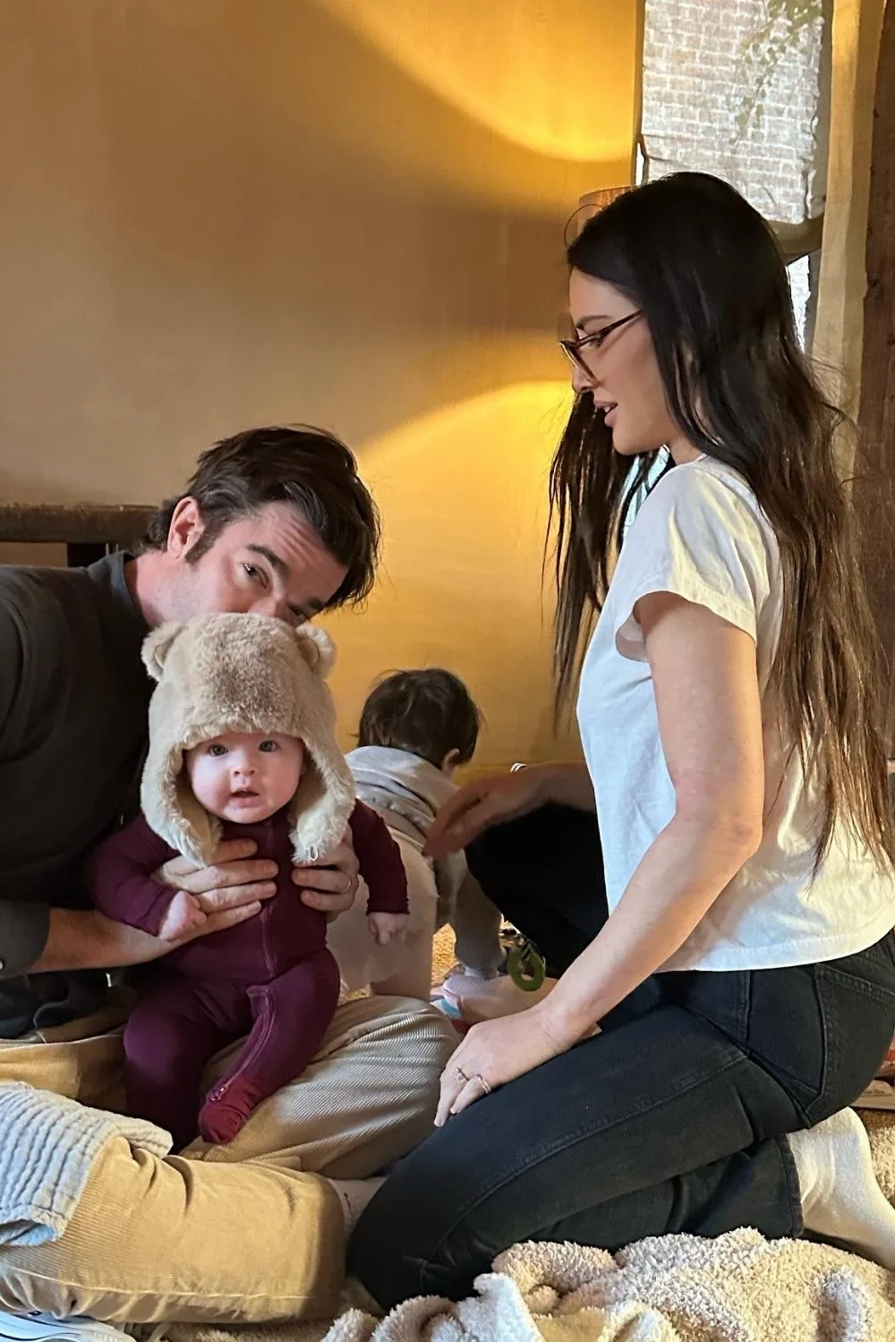 Olivia Munn and John Mulaney with their children, Mei and Malcolm.