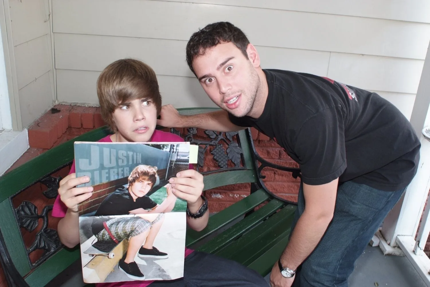 Justin Bieber with Scooter Braun