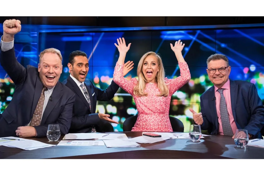 Peter Helliar, Waleed Aly, Carrie Bickmore and Steve Price