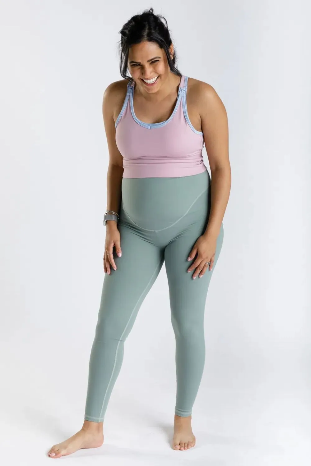 Pregnant woman in activewear