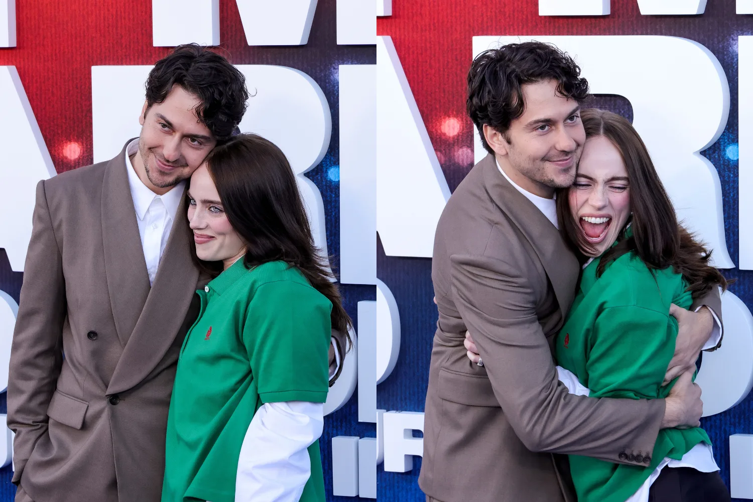 Billie Eilish and Nat Wolff were an adorable couple posing at the 'Billie Eilish&mdash;Hit Me Hard and Soft: The Tour (Live in 3D)' LA premiere. Credit: Getty.
