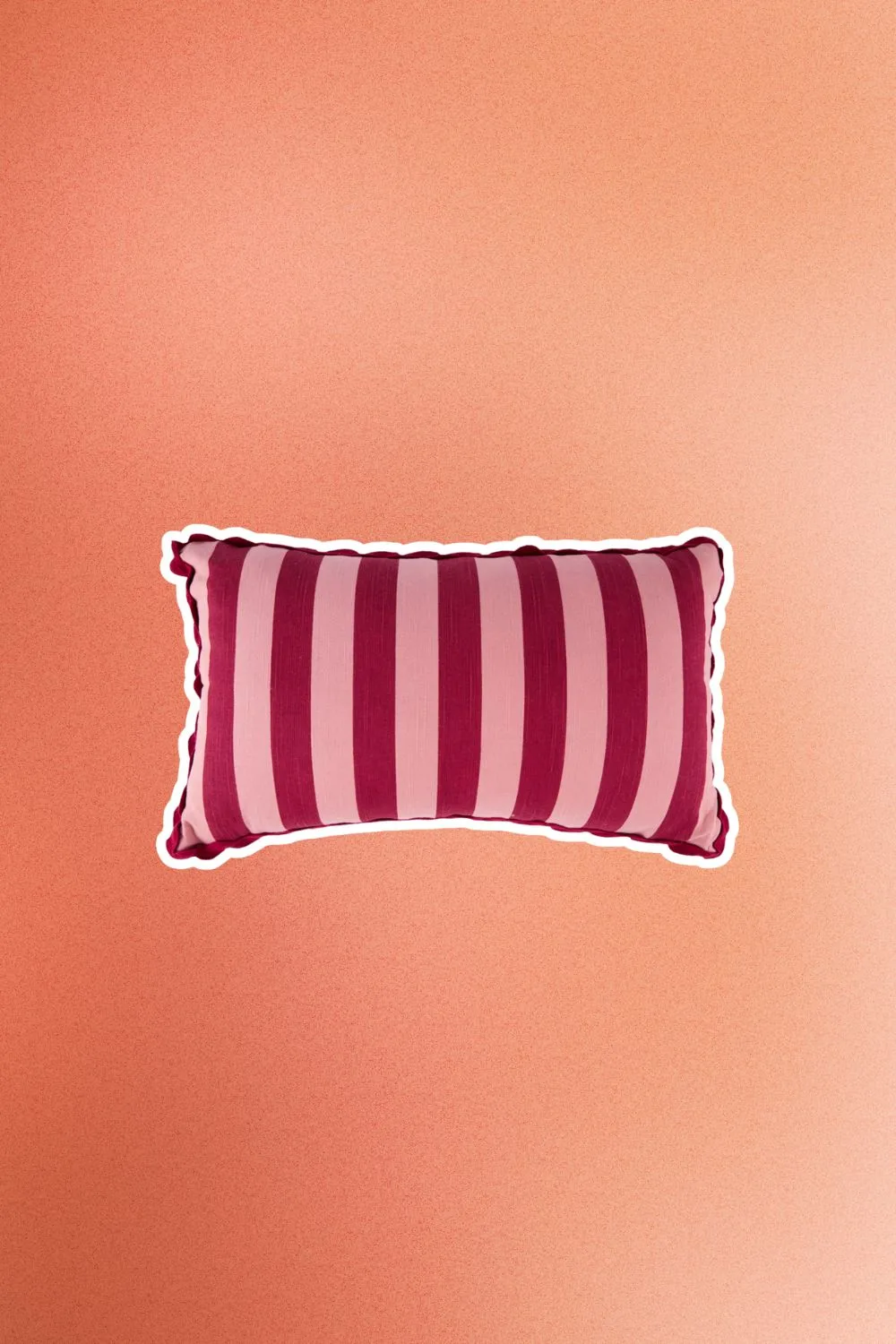 Pink and red striped rectangular kmart cushion