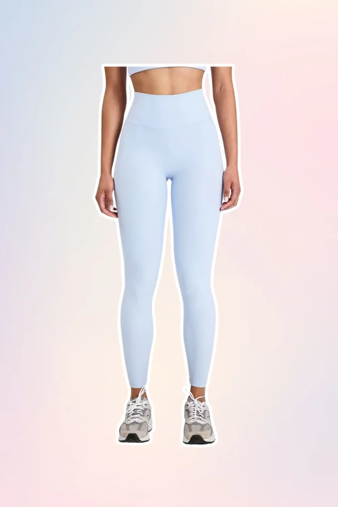 Blue Pilates activewear leggings