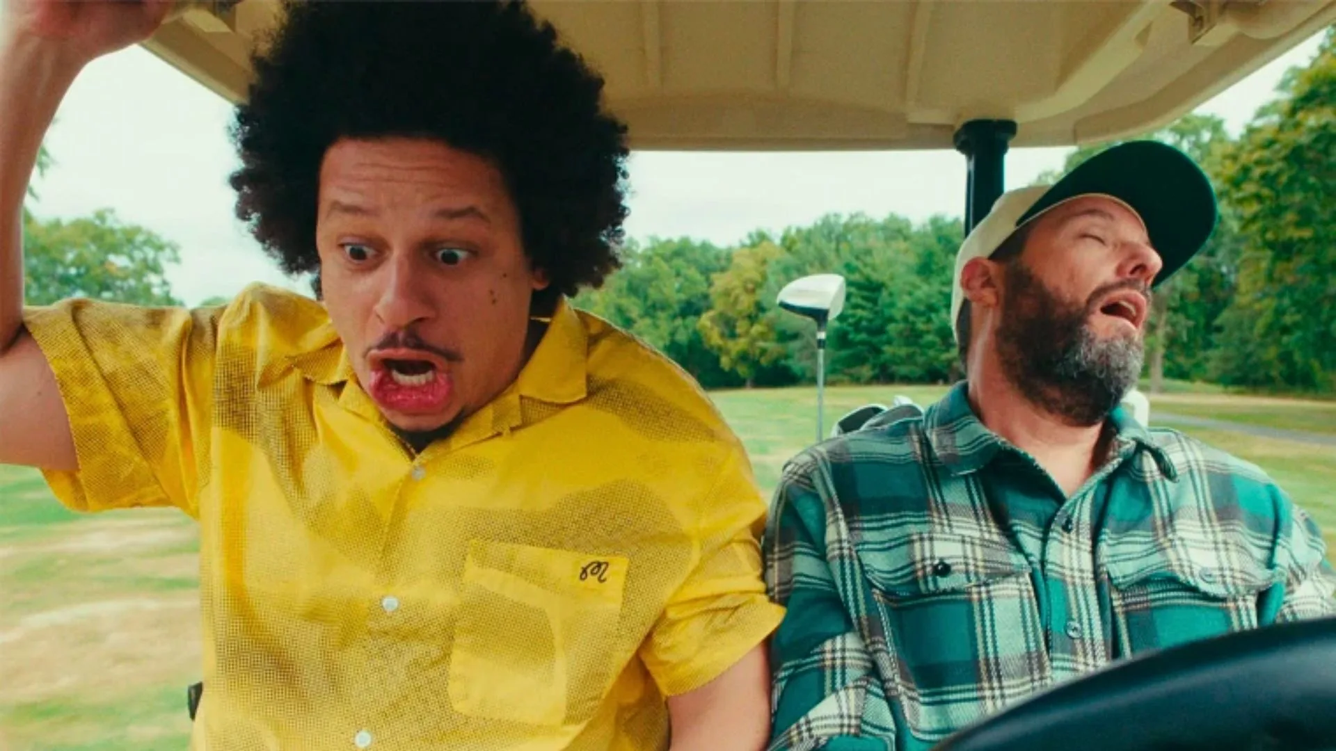 eric andre wears a yellow shirt for his cameo in happy gilmore 2