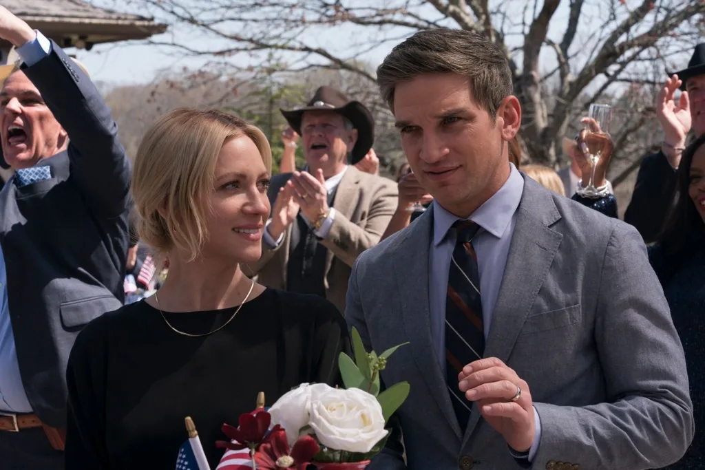Brittany Snow and Evan Jonigkeit star in the Hunting Wives